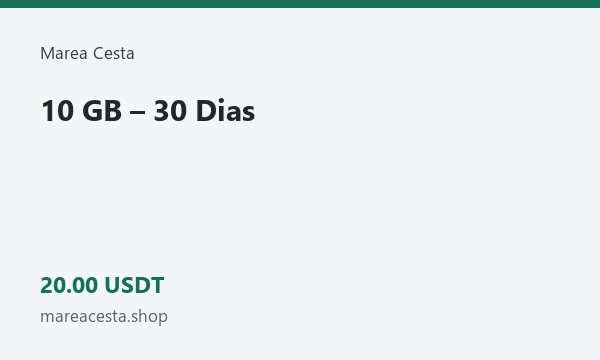 10 GB – 30 Dias · 20 USDT